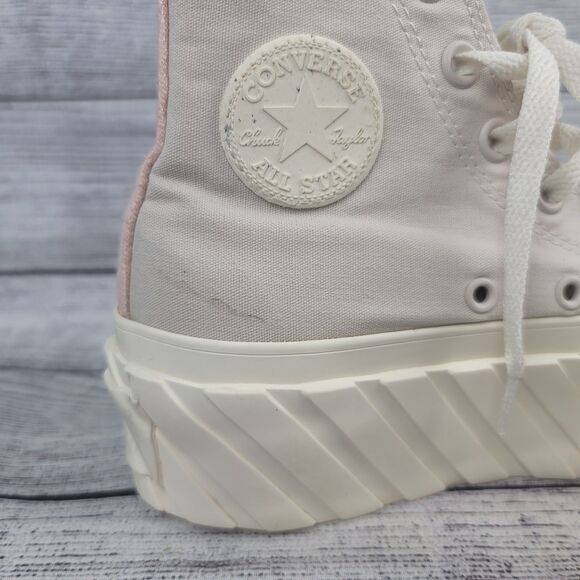Converse Chuck Taylor All Star Lift 2X Hi 572953C Women Sand Sneaker - Size 5 - Picture 3 of 11